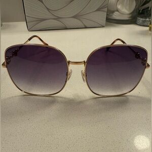 Gucci Sunglasses GG0879S 001AB Gold Frame Grey Gradient Lens